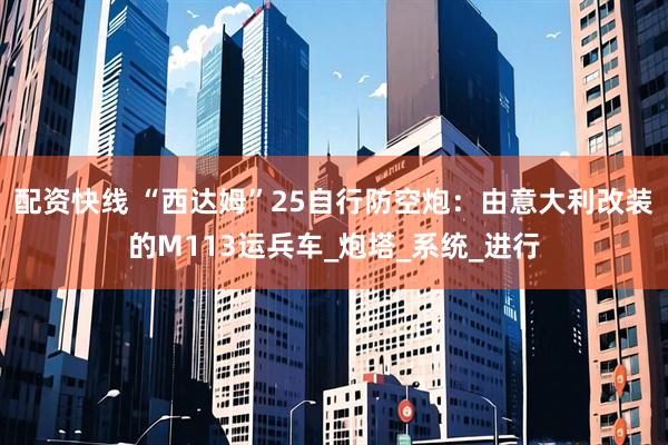 配资快线 “西达姆”25自行防空炮：由意大利改装的M113运兵车_炮塔_系统_进行